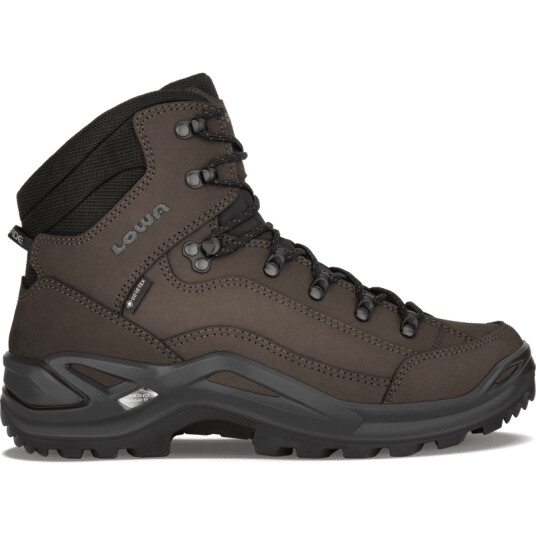 LOWA Men's Renegade Gore-Tex Mid 43.5, Dark Brown/Black