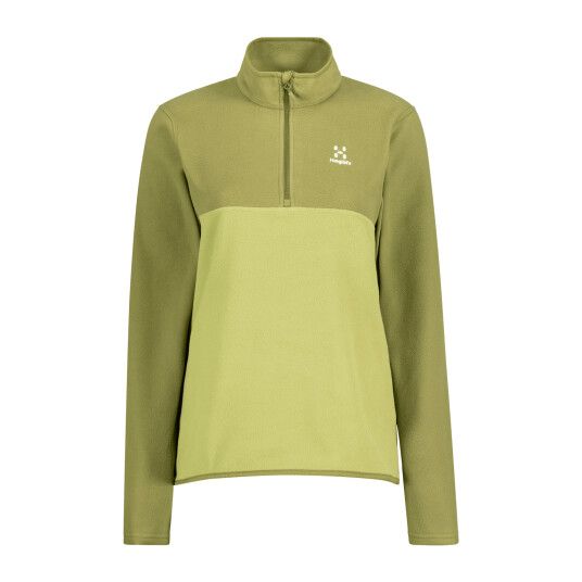 Haglöfs Pollux 1/2 Zip, fleecegenser, mellomlagsgenser, dame S Thyme Green/olive Gr