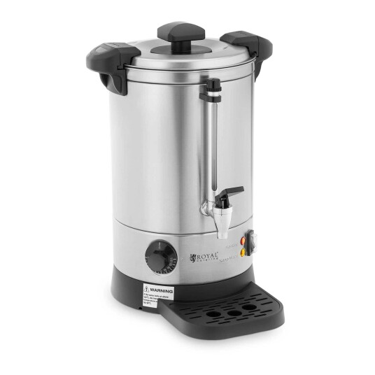 Royal Catering Perkulator - 6,1 L - 1500 W - dryppbrett - sølv 10012454