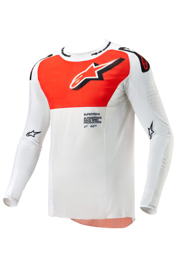 Alpinestars Crosstrøye  Supertech Ward Hvit-Varm Oransje