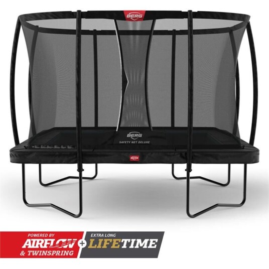 BERG Toys Berg Trampoline Ultim Champion 330 Sort Med Sikkerhetsnett Deluxe Sort