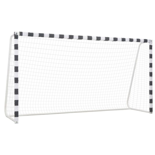  Fotballmål 300x160x90 cm metall svart og hvit