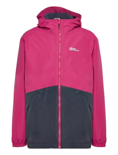 Jack Wolfskin Iceland 3In1 Jacket K Pink Jack Wolfskin DARK FUCHSIA 104,116,128,140,152,164,176