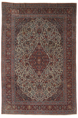 Håndknyttet. Opphav: Persia / Iran Ekte Teppe Antikke Keshan Ca. 1900 Teppe 217X320 Svart/Mørk Rød (Ull, Persia/Iran)