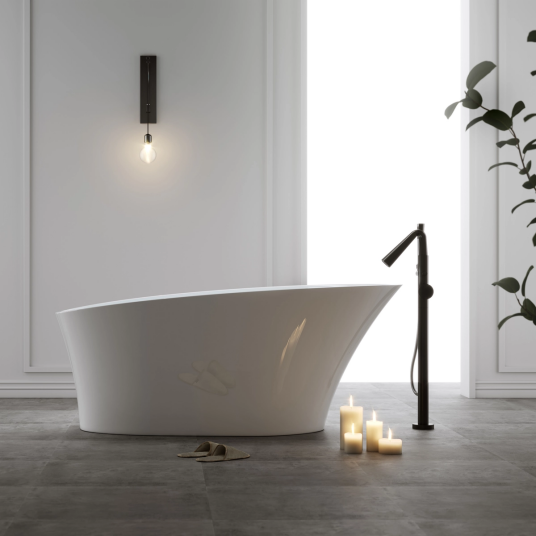 Bathlife Chic Frittstående Badekar 1650x830 mm, Akryl, Hvit