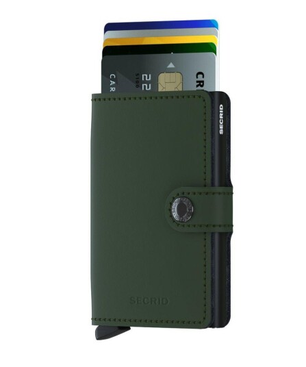 Secrid Miniwallet Mm Green-Black Kortholder Grønn