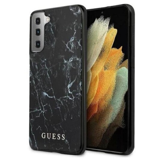 Guess Samsung Galaxy S21+ (Plus) Guess Hardcase Marble Deksel - Sort