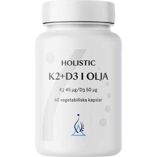 Holistic K2+D3 i olja 60  vegetabiliska mjuka kapslar 60 stk