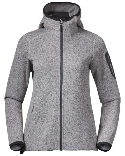 Bergans Kamphaug Knitted Hoodie W Chalk Sand (Storlek S)