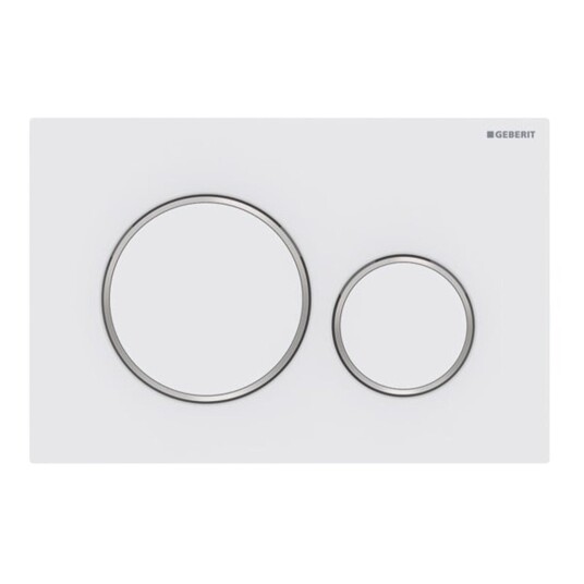 Geberit Sigma20 Betjeningsplate Hvit Matt/Krom/Hvit Matt, Easy-Clean