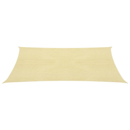 vidaXL Solseil HDPE Rektangulært 2x4 m Beige