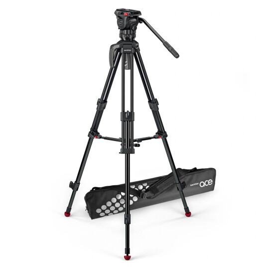 Sachtler Ace M MS Mk II Alu Tripod Kit Fluid head Tripod Mid-Spreader Bag 4 kg