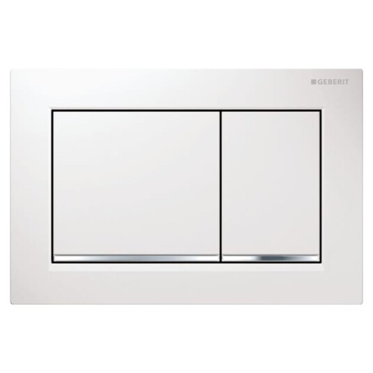 Geberit Omega30 Betjeningsplate Hvit/Krom/Hvit