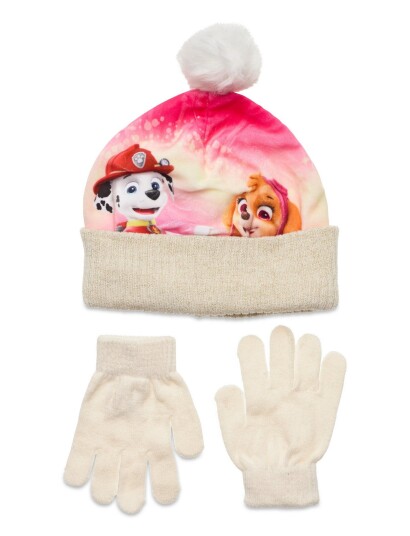 Paw Patrol Set Cap + Glooves Patterned Paw Patrol OFF WHITE 52,54