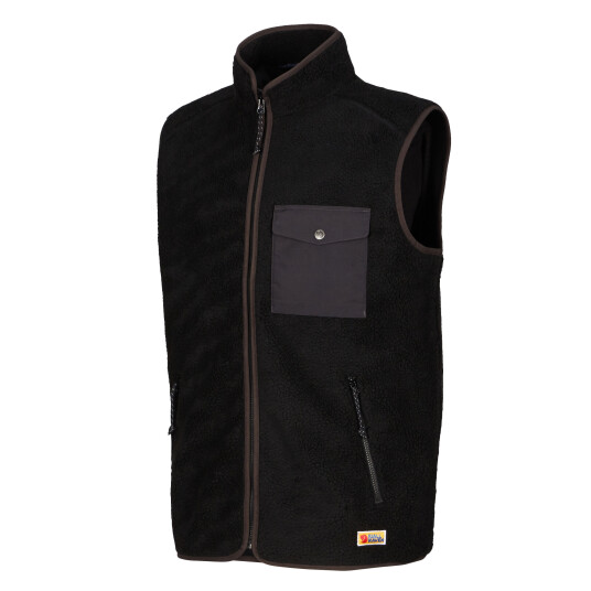 Fjellreven VARDAG PILE FLEECE VEST M BLACK-DARK GREY