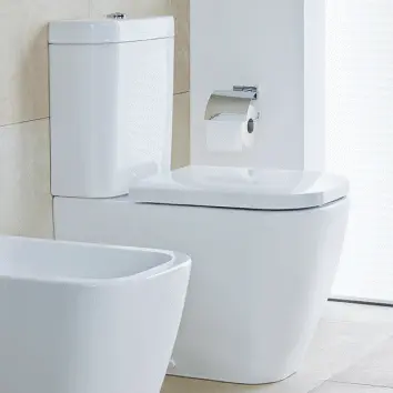 Duravit Happy D.2 Gulvstående toalett 365x630 mm, m/skjult feste, Wondergliss