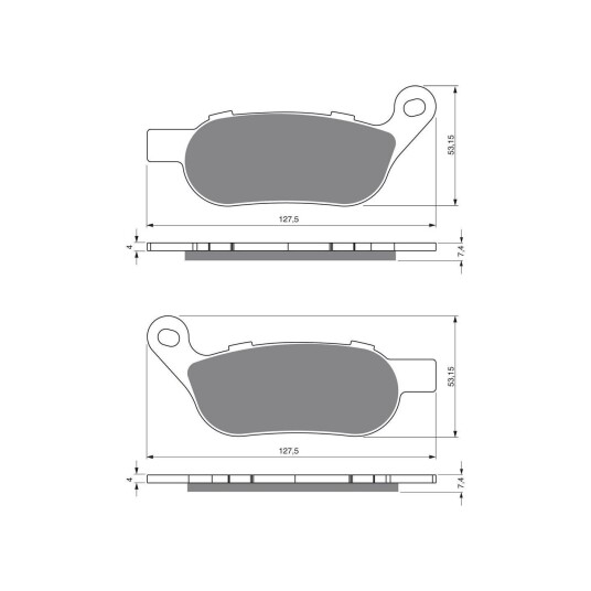 Goldfren Bremseklosser - Harley Davidson Klosser bak