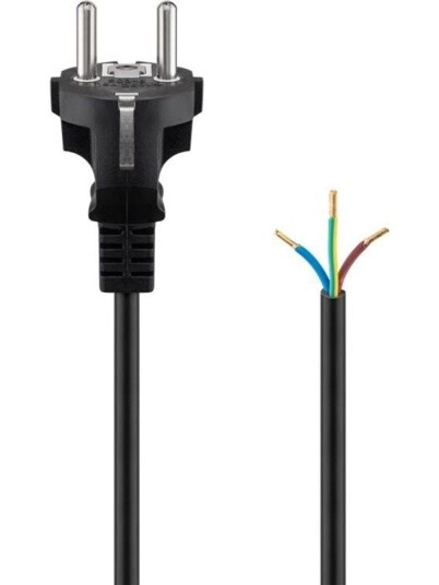 Pro Safety plug cord for assembly 1.5 m black