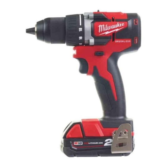 Milwaukee Bor/skrutrekker M18 CBLDD-202C 18V 2.0Ah, med koffert