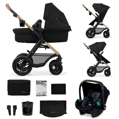 Kinderkraft 3 i 1 MOOV 2 Air Pure barnevogn Black