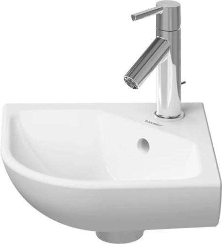 Duravit ME by Starck Hjørneservant 435x380 mm, 1 bl.hull, m/overløp, Hvit