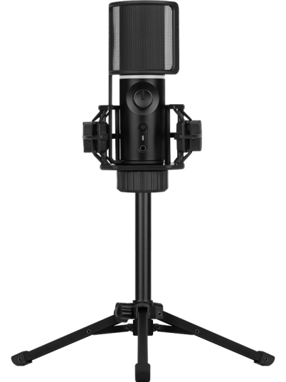 Streamplify RGB Microphone - w/ Tripod - Svart