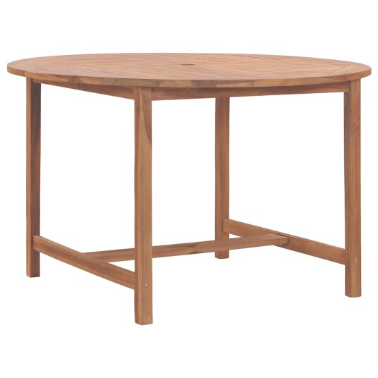 vidaXL Utendørs spisebord Ø110x75 cm heltre teak