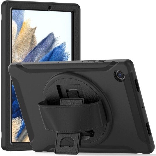 INCOVER Samsung Galaxy Tab A8 10.5" (2021) Håndverksdeksel - Kickstand & Håndholder - Svart