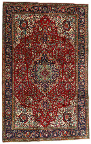 Håndknyttet. Opphav: Persia / Iran Persisk Tabriz Teppe Teppe 198X311 Mørk Rød/Rød (Ull, Persia/Iran)