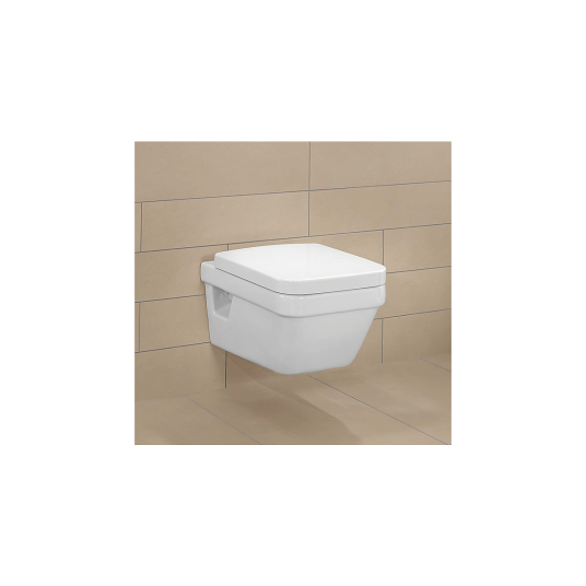 V&B Architectura Vegghengt toalett 370x530 mm, DirectFlush, Hvit m/AntiBac