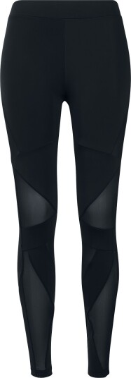 Urban Classics Leggings - Tech Mesh leggings - XS til 5XL - Damer - svart-svart