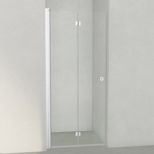 INR Iconic Nordic Rooms Dusjnisje Linc 2 Flex - Klart Glass Matt Aluminium / 90cm Venstre Hengslet