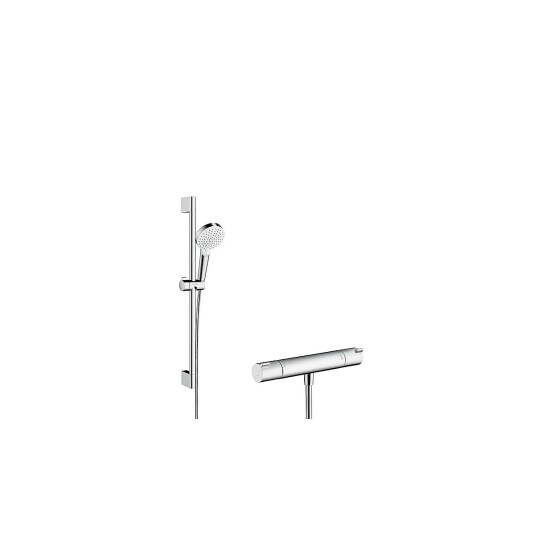 Hansgrohe Ecostat 1001 CL dusjpakke Med Crometta Vario dusjsett, Hvit/Krom