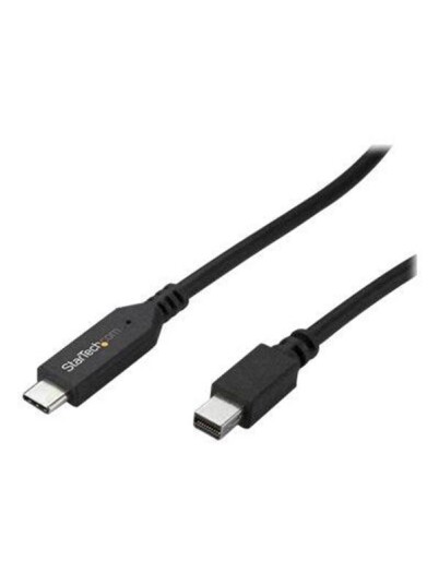 StarTech.com 1m / 3 ft USB-C to Mini DisplayPort Cable - 4K 60Hz - Black - external video adapter - STM32F072CBU6 - black