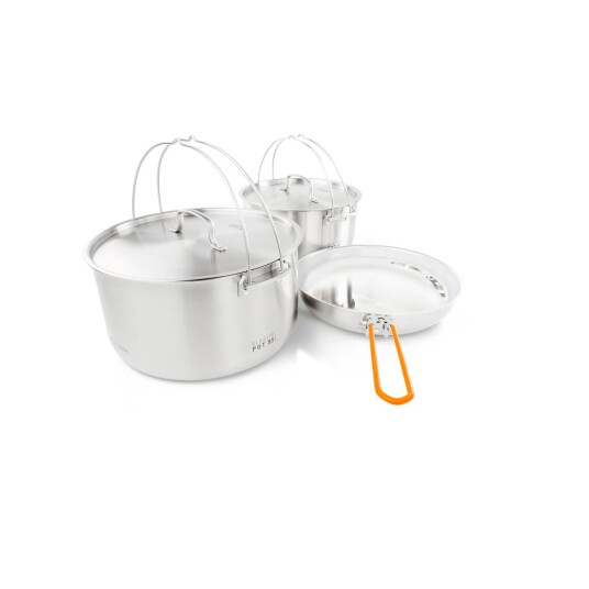 Gsi Outdoors Glacier Stainless Troop Cook Set 8,5l + 5l