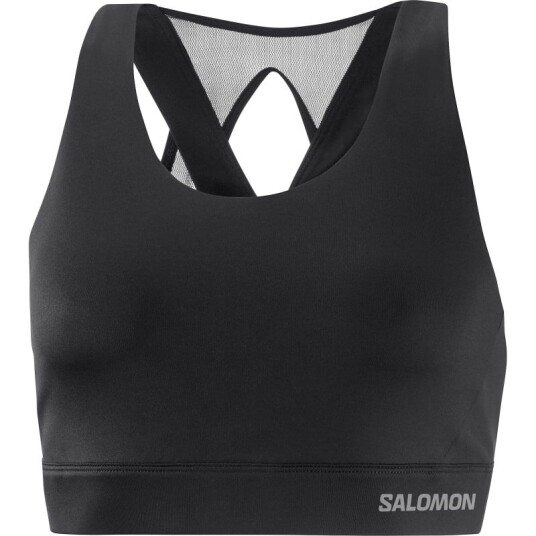 Salomon Women's Cross Run Bra XS, Deep Black