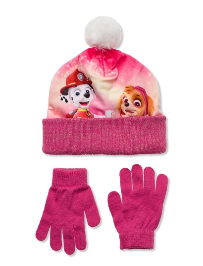 Paw Patrol Set Cap + Glooves Pink Paw Patrol PINK 52,54