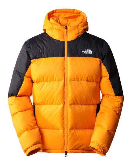 The North Face Diablo Down Hoodie M Cone Orange/TNF Black (Storlek XL)