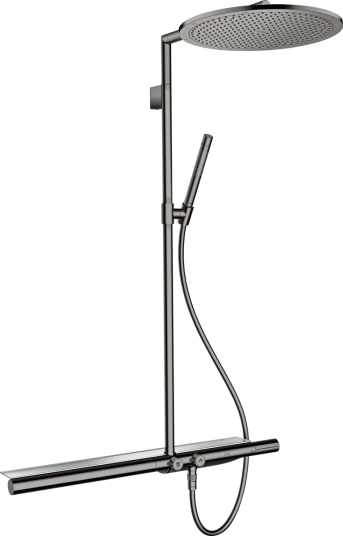 Axor ShowerSolution 800 Showerpipe Ø350 mm, Polert Sort Krom