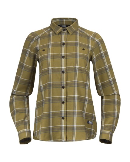 Bergans Tovdal Shirt W Olive Green/Dark Green Mud Check (Storlek XL)