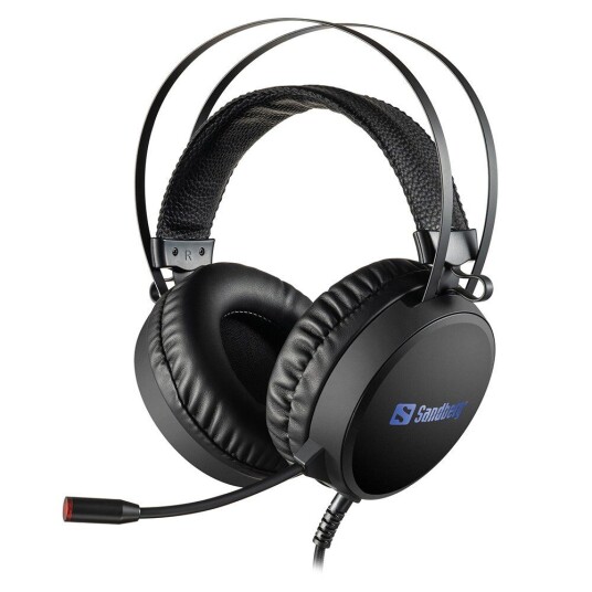 Sandberg Savage Over-Ear Gaming Headset med USB & 7.1 Surround Sound Svart