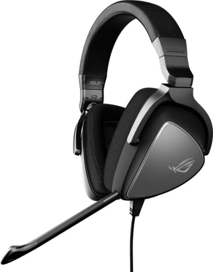 Asus Rog Delta Core Hodesett 3,5 Mm Jakk Stereo Grå, Svart