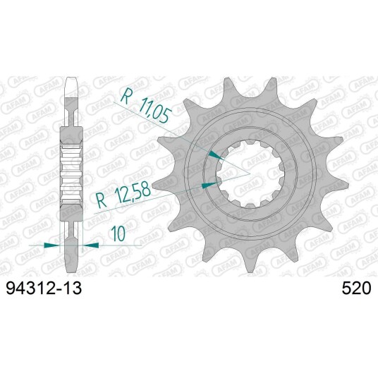 AFAM Framdrev #520 - GG/TM EC250, EN250/300/400/450/530