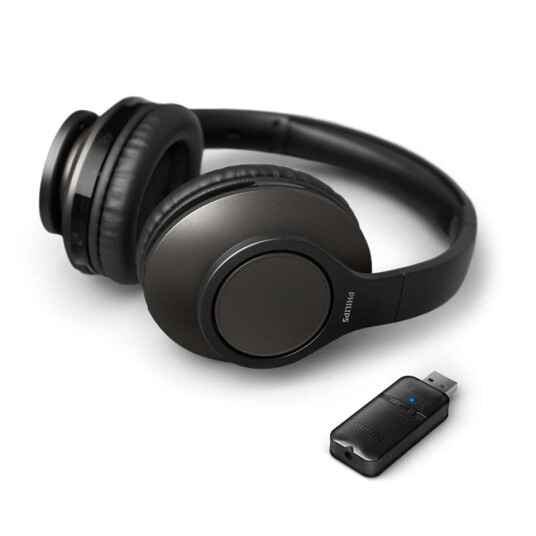 Philips Series 6000 Trådløse TV Over-Ear-hodetelefoner med USB-A Bluetooth-mottaker Svart