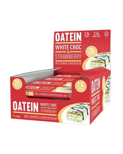 Oatein Protein Bar Dark White Chocolate & Strawberry 12x60g