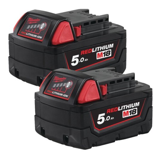 Milwaukee Batterisett M18 B5 5,0 AH 2-PACK