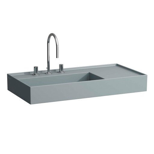 Kartell Laufen servant, 90x46 cm, venstre, matt grafitt