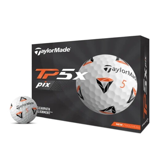 Taylormade Tp5x Pix Golfball Hvit