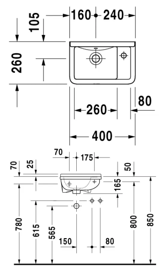 Duravit Starck 3 Servant 400x260, 1 blanderhull, Wondergliss