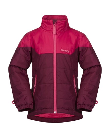 Bergans Ruffen Lt Insulated Kids Jacket Jam/Dk Sorbet/Sorbet (Storlek 122)